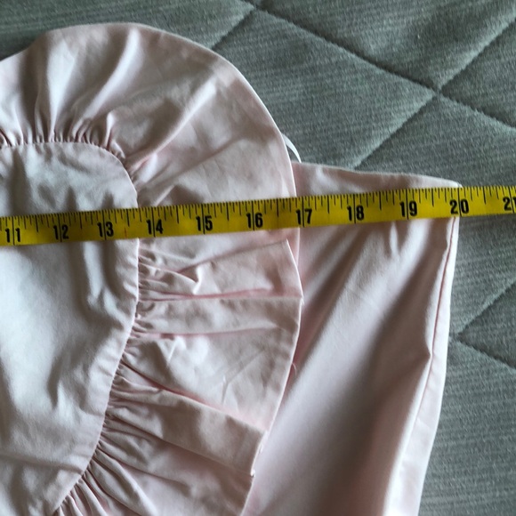 Express women’s Elegant Pink Strapless Ruffle Top Spring summer party chic Fun - Picture 3 of 7